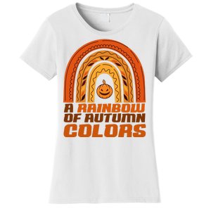 A Rainbow Of Autumn Colors Halloween Pumpkin Women's T-Shirt