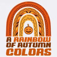 A Rainbow Of Autumn Colors Halloween Pumpkin Womens T-Shirt