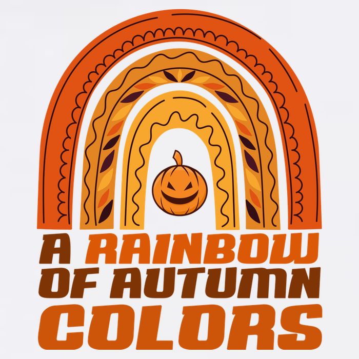 A Rainbow Of Autumn Colors Halloween Pumpkin Womens T-Shirt