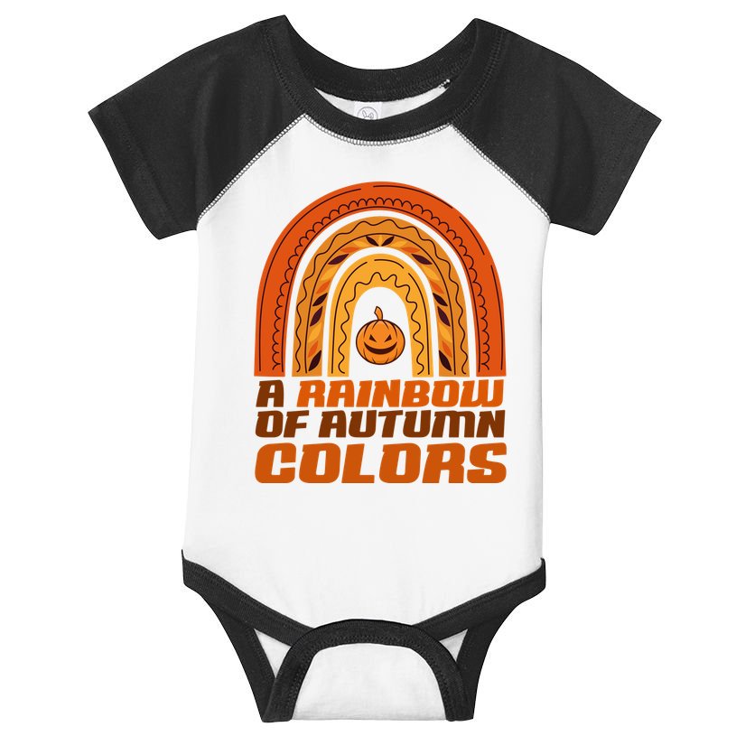 A Rainbow Of Autumn Colors Halloween Pumpkin Infant Baby Jersey Bodysuit