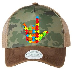 Autism Rock On Hand Legacy Tie Dye Trucker Hat