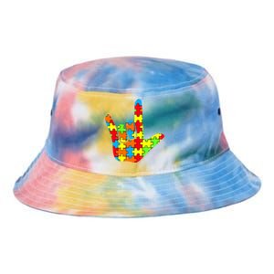 Autism Rock On Hand Tie Dye Newport Bucket Hat