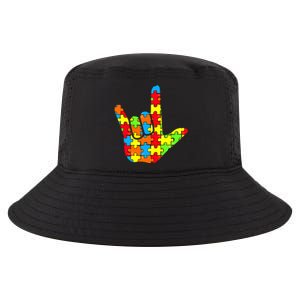 Autism Rock On Hand Cool Comfort Performance Bucket Hat