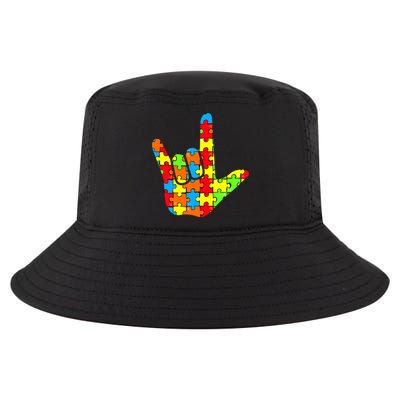 Autism Rock On Hand Cool Comfort Performance Bucket Hat