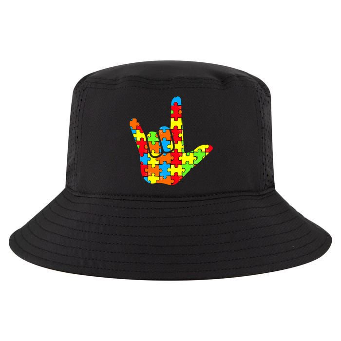 Autism Rock On Hand Cool Comfort Performance Bucket Hat