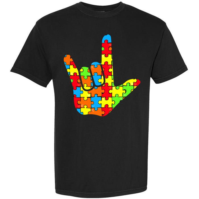 Autism Rock On Hand Garment-Dyed Heavyweight T-Shirt
