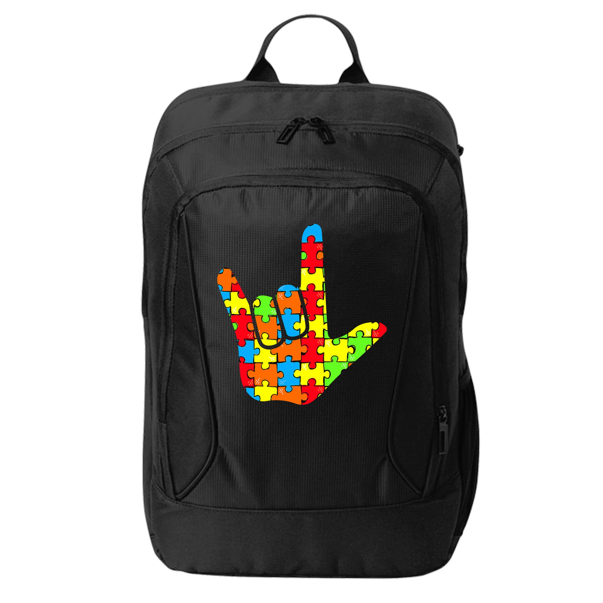 Autism Rock On Hand City Backpack