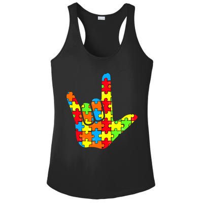 Autism Rock On Hand Ladies PosiCharge Competitor Racerback Tank