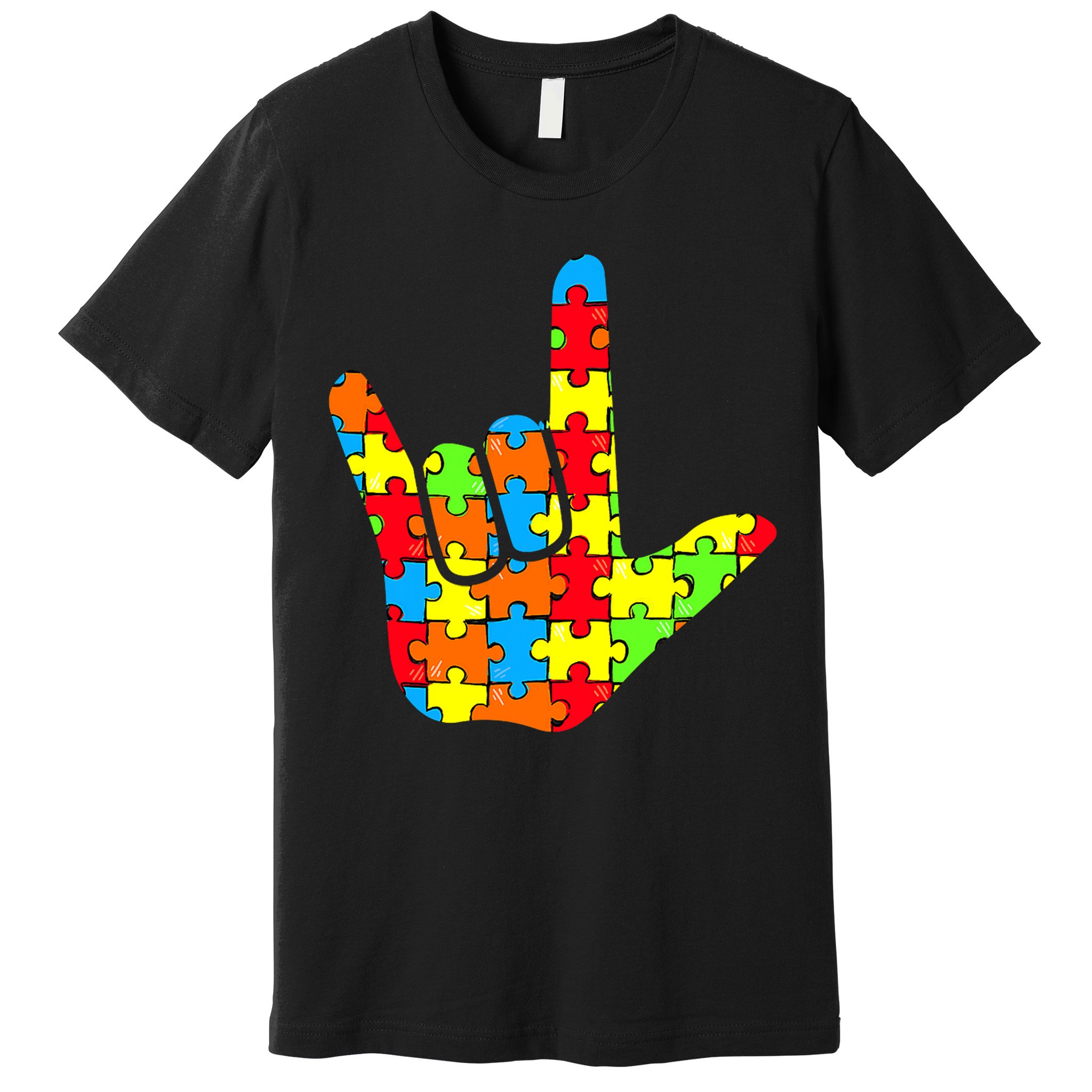 Autism Rock On Hand Premium T-Shirt