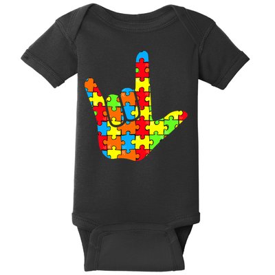 Autism Rock On Hand Baby Bodysuit