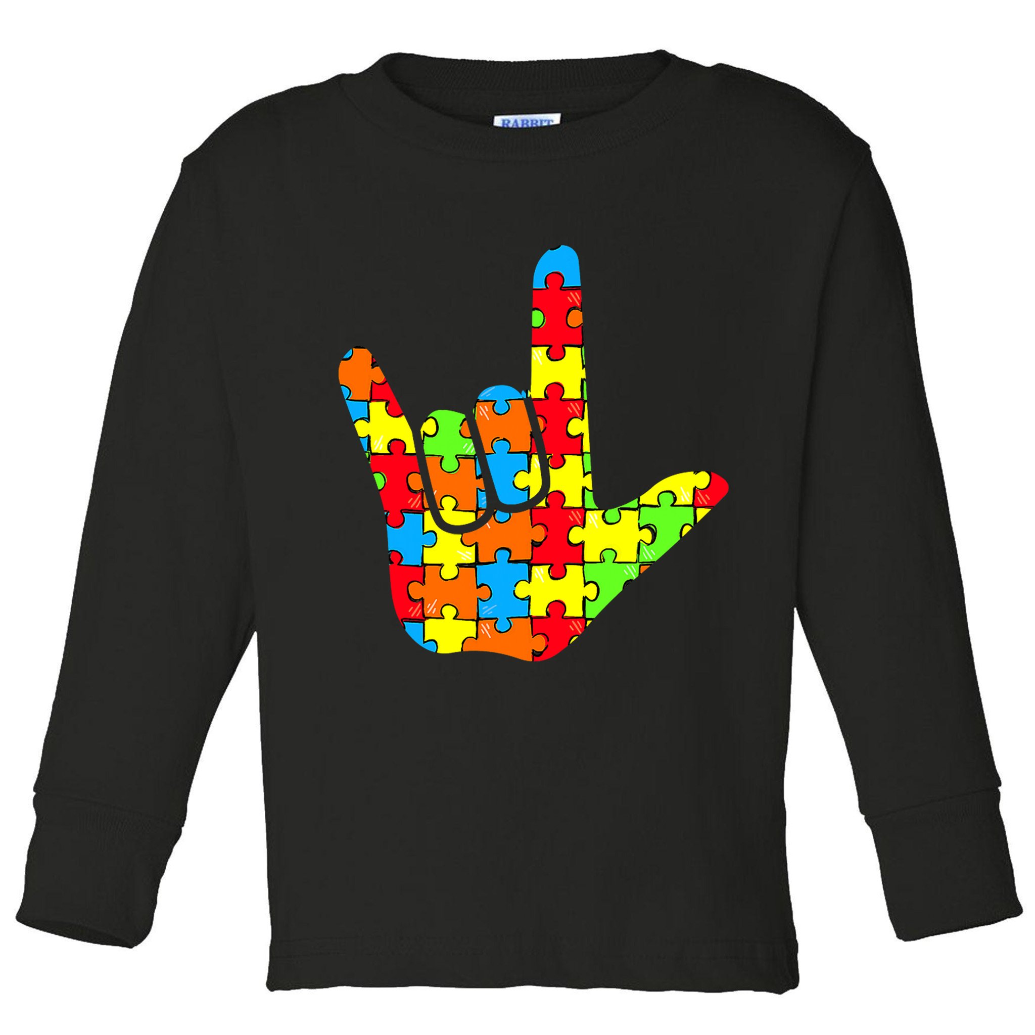 Autism Rock On Hand Toddler Long Sleeve Shirt