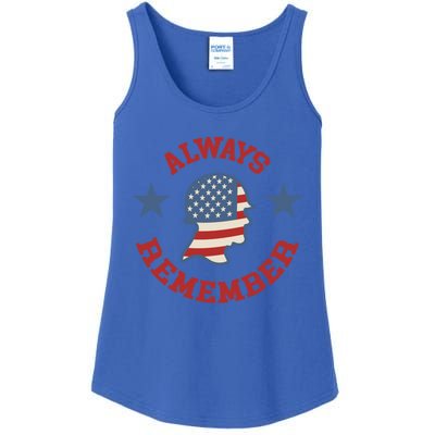 Always Remember Patriotic Veteran Soldier Honor Gift Ladies Essential Tank