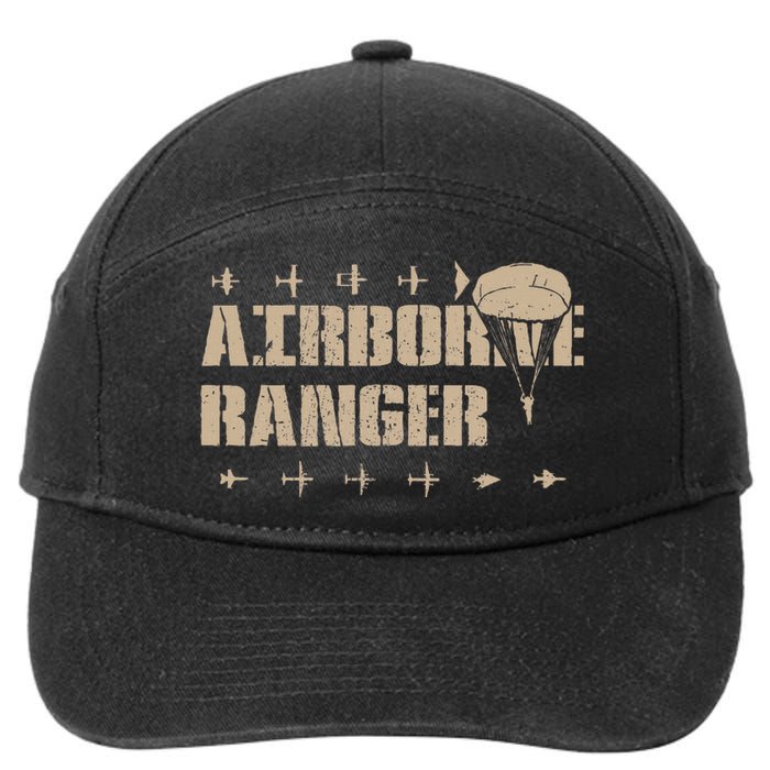 Airborne Ranger Paratrooper Army 7-Panel Snapback Hat