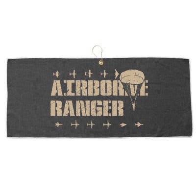 Airborne Ranger Paratrooper Army Large Microfiber Waffle Golf Towel