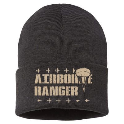 Airborne Ranger Paratrooper Army Sustainable Knit Beanie