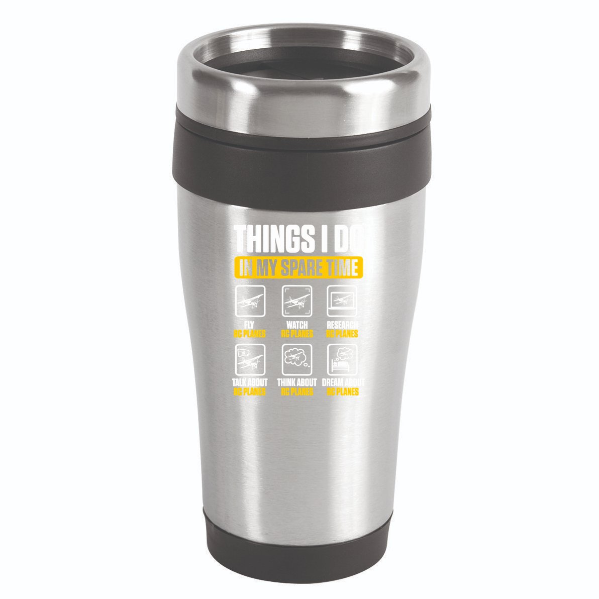 Aircraft Rc Plane Airplane Things I Do In My Spare Time 16oz Travel Tumbler