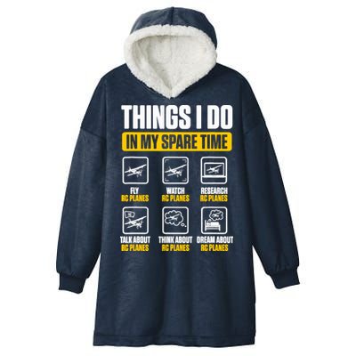 Aircraft Rc Plane Airplane Things I Do In My Spare Time Hooded Wearable Blanket