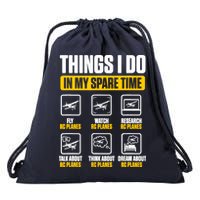 Aircraft Rc Plane Airplane Things I Do In My Spare Time Drawstring Bag
