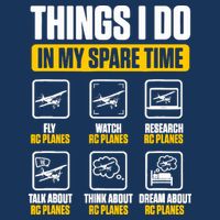 Aircraft Rc Plane Airplane Things I Do In My Spare Time Drawstring Bag