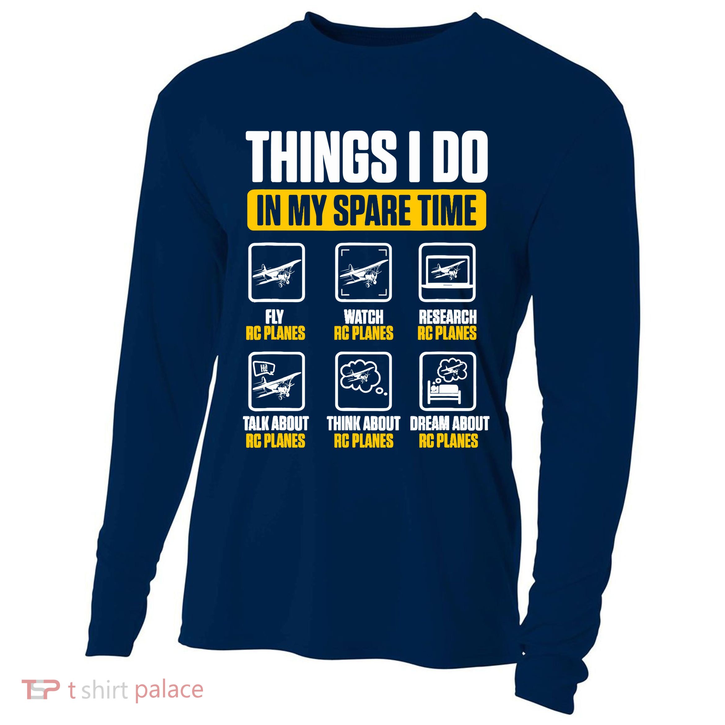 Aircraft Rc Plane Airplane Things I Do In My Spare Time Cooling Performance Long Sleeve Crew