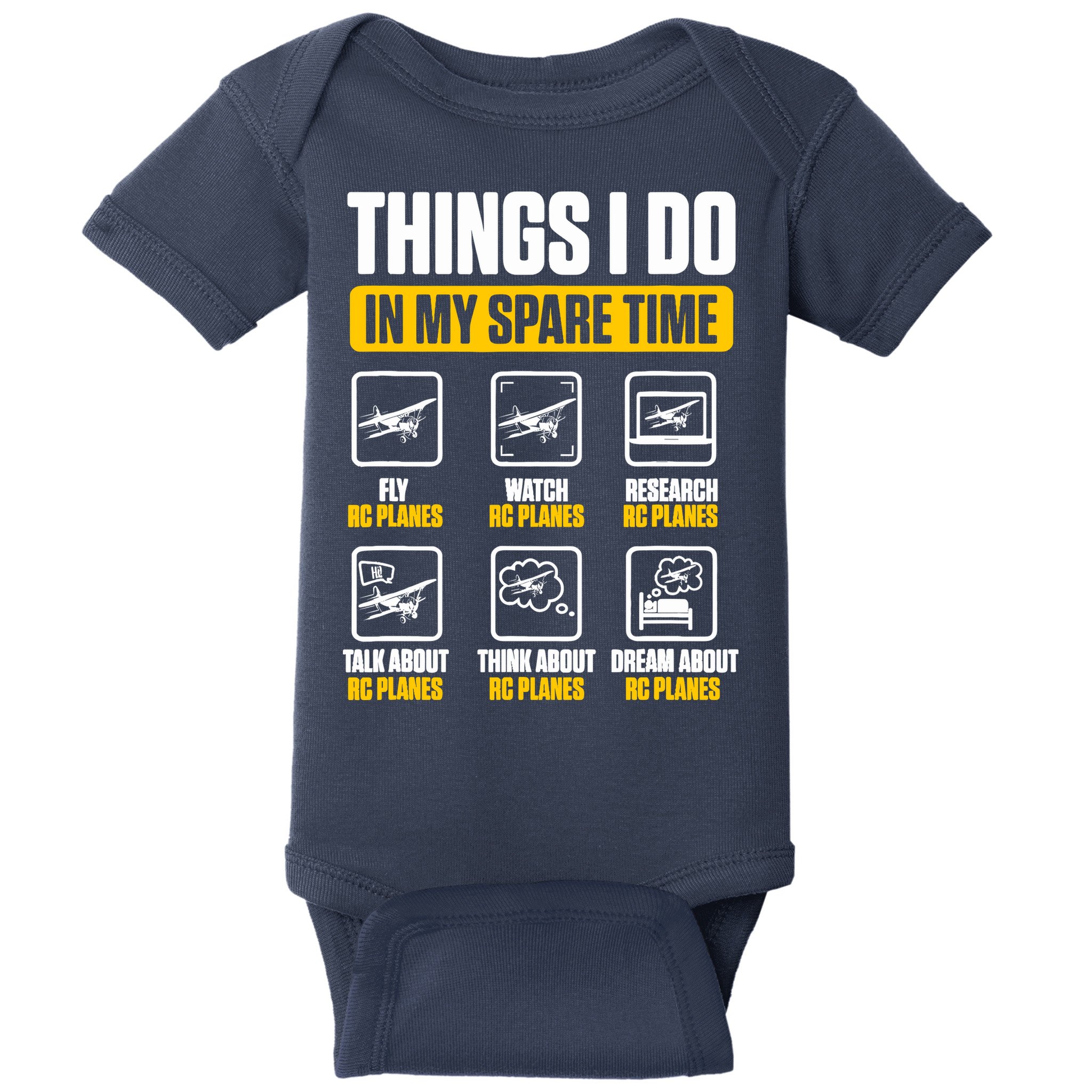Aircraft Rc Plane Airplane Things I Do In My Spare Time Baby Bodysuit