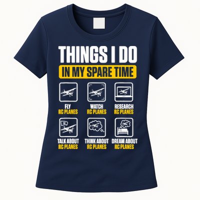 Aircraft Rc Plane Airplane Things I Do In My Spare Time Womens T-Shirt
