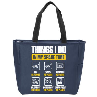 Aircraft Rc Plane Airplane Things I Do In My Spare Time Zip Tote Bag