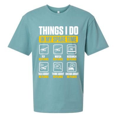 Aircraft Rc Plane Airplane Things I Do In My Spare Time Sueded Cloud Jersey T-Shirt
