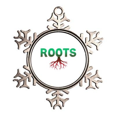 African Roots Powerful Tree Cool Black History Month Gift Meaningful Gift Metallic Star Ornament