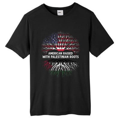 American Raised Palestinian Roots Usa Gaza Palestine Flag Tall Fusion ChromaSoft Performance T-Shirt