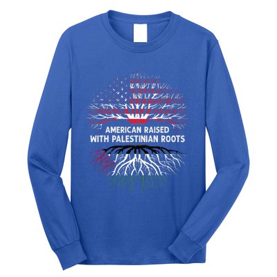 American Raised Palestinian Roots Usa Gaza Palestine Flag Long Sleeve Shirt