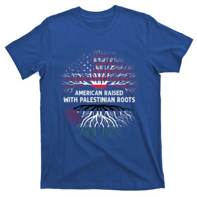 American Raised Palestinian Roots Usa Gaza Palestine Flag T-Shirt