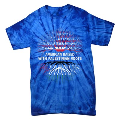 American Raised Palestinian Roots Usa Gaza Palestine Flag Tie-Dye T-Shirt