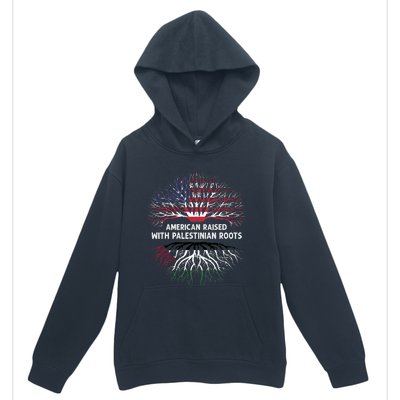 American Raised Palestinian Roots Usa Gaza Palestine Flag Urban Pullover Hoodie