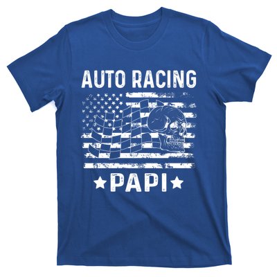 Auto Racing Papi Dad Usa Flag 4th Of July Gift T-Shirt