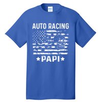 Auto Racing Papi Dad Usa Flag 4th Of July Gift Tall T-Shirt