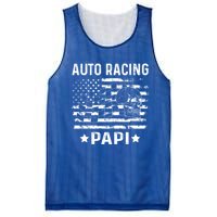 Auto Racing Papi Dad Usa Flag 4th Of July Gift Mesh Reversible Basketball Jersey Tank