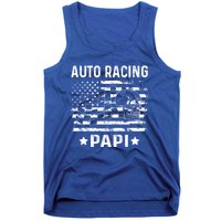 Auto Racing Papi Dad Usa Flag 4th Of July Gift Tank Top