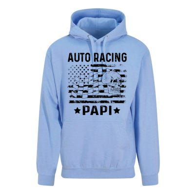 Auto Racing Papi Dad Usa Flag 4th Of July Gift Unisex Surf Hoodie