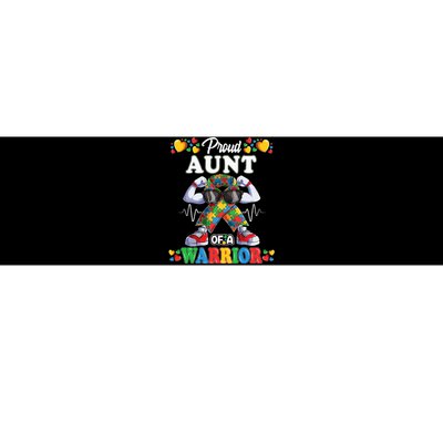 Autistic Ribbon Puzzle Aunt of Autism Awareness Warrior Bumper Sticker