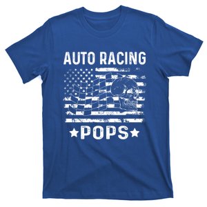 Auto Racing Pops Dad Usa Flag 4th Of July Funny Gift T-Shirt