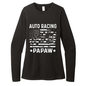 Auto Racing Papaw Grandpa Usa Flag 4th Of July Gift Womens CVC Long Sleeve Shirt