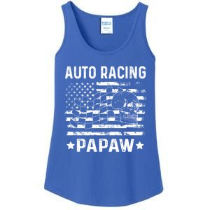 Auto Racing Papaw Grandpa Usa Flag 4th Of July Gift Ladies Essential Tank