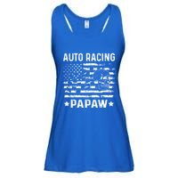 Auto Racing Papaw Grandpa Usa Flag 4th Of July Gift Ladies Essential Flowy Tank