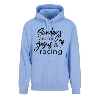 Auto Racing Quote Sundays Are For Jesus And Racing Gift Unisex Surf Hoodie