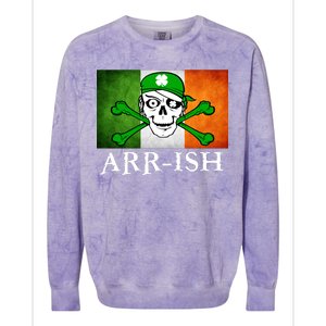 Arr-ish Irish Pirate St. Patrick's Day Flag Colorblast Crewneck Sweatshirt