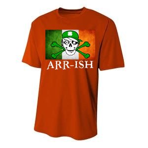 Arr-ish Irish Pirate St. Patrick's Day Flag Performance Sprint T-Shirt