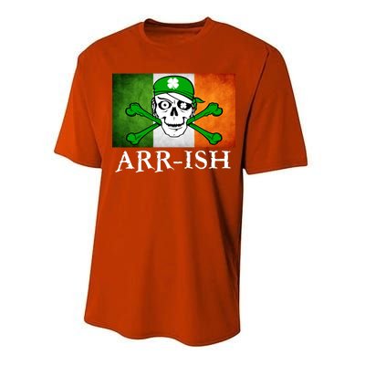 Arr-ish Irish Pirate St. Patrick's Day Flag Performance Sprint T-Shirt