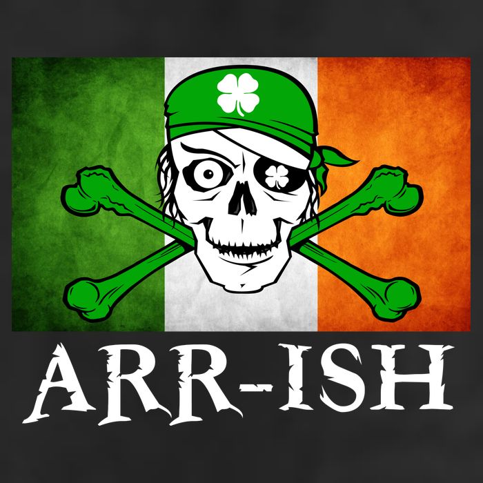 Arr-ish Irish Pirate St. Patrick's Day Flag Cool Comfort Performance Bucket Hat