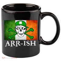 Arr-ish Irish Pirate St. Patrick's Day Flag 11oz C Handle Ceramic Mug